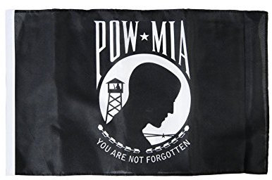 Flaggenfritze® Flagge USA Pow Mia/schwarz, weiß - 30 x 45 cm
