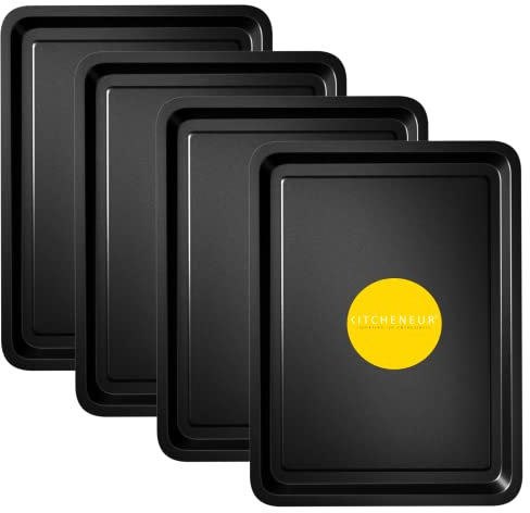 4-Pack – Basic Essentials cuisson 32 cm Plateau Tin – Nettoyage facile, anti-adhésif
