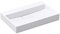 Mai & Mai Lavabo sobre Encimera Lavabo Suspendido Baño Lavabo | Rectangular | Blanco Brillante | Mármol Fundido | 70x46x11cm | sin Orificio para Grifo con Válvula de Desagüe | Colossum19