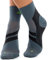 ZaTech Plantarfasziitis Socken, Kompressionssocken, unterstützt Ferse, Knöchel und Fußgewölbe, für bessere Durchblutung, reduziert Fußschwellungen und Schmerzen (Grau/Schwarz, L, 41-43)