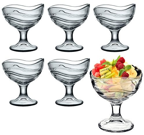 Bormioli Rocco Acapulco Ice Cream Sundae Dessert Appetizer Cocktail Glasses - Set of 6