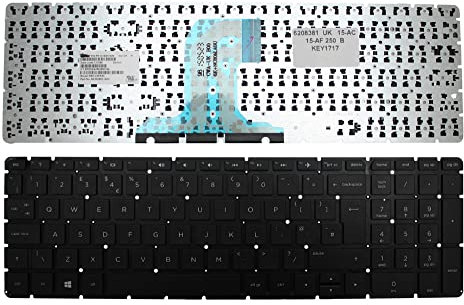 Power4Laptops Regno Unito Nero Tastiera Sostitutiva per Portatili Compatibile con HP Notebook PC 250 G4