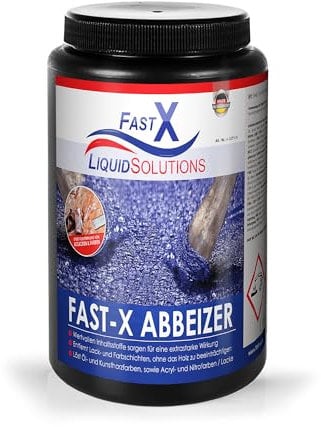 FAST X Premium Abbeizer 1 Liter – Perfekt für Holzaufbereitung, Entfernt Acrylat-, Alkydharz- & Urethanlacke, Einfache & Zeitsparende Anwendung