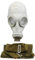 OldShop Gasmaske GP5 Set - Sowjetische Militär Gasmaske Replica Sammlerstück Set W/Maske, Tasche, Filter - authentischer Look & Verschiedene Größen erhältlich (XL, Grau)