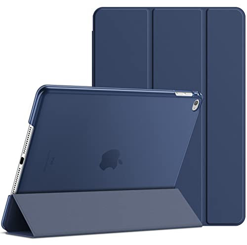 JETech Hülle für iPad Air 2, Schutzhülle mit Ständer Funktion und Auto Schlaf/Wachen (Navy Blau)