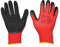 Timco General handling gloves, Size: Medium, Colour: Red, Tough light Grip Gloves - Sandy Latex Coated Polyester, Quantity: 1 in Pack