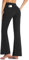 MOVE BEYOND Donna Pantaloni Bootleg da Yoga con 4 Tasche a Vita Alta Controllo di Pancia, Nero, L