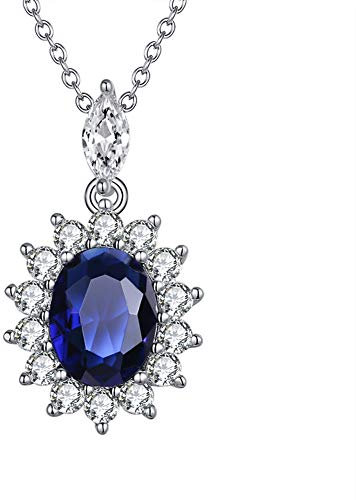 Prinzessin Diana Kate Middletons Halskette mit blauem Saphir Gr. Einheitsgröße, blau