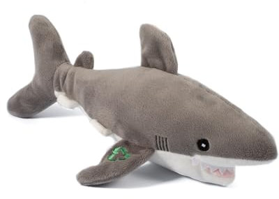 Ancol Hundespielzeug aus Hai, weiches Plüsch, interaktiv, lustig, leicht, quietschend, gefüllt, kuscheln, Spielen, langlebig, waschbar, Haustier-Welpenspielzeug für alle Rassen