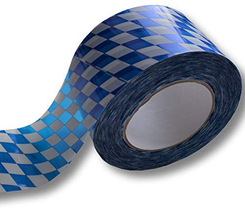 dm-Folien Absperrband - Flatterband “Bayern” 75mm / 100m - stabiles und reißfestes Polyethylen Warnband und Trassierband – Absperrband Thema “Bayern”