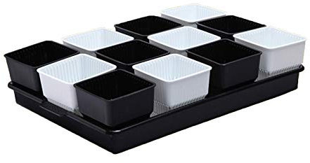 CUSROS Blumentopf aus Kunstharz, atmungsaktiv, Anzuchttopf, für Zuhause, Balkon, Garten, Dekoration, 1 S