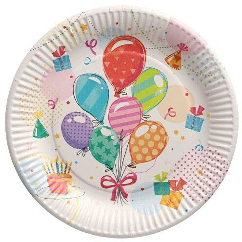PAPSTAR Teller, Pappe rund Ø 23 cm Fete 88582 Pappteller Einwegteller, 10 Stück