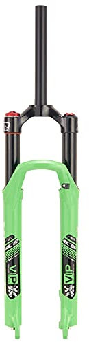 LvTu 26 27.5 Pollici Aria MTB Forcella Ammortizzata Verde 120mm Viaggio, 1-1/8 Tubo Dritto Ultraleggero Blocco Manuale Mountain Bike Forcella Anteriore (Size : 27.5 inch)