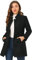Allegra K Women's Winter Overcoat Mid-Long Stand Collar Single Breasted Coat Outerwear, Black, XS