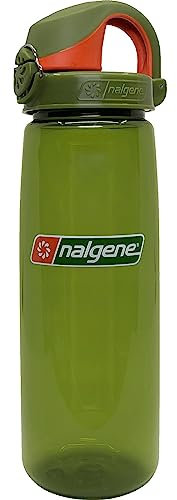 Nalgene Sustain Tritan BPA-Free On The Fly Water Bottle Made with Material Derived from 50% Plastic Waste, 24 OZ, Juniper with Juniper Orange