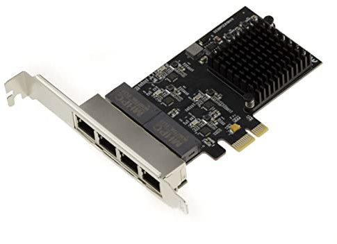 KALEA-INFORMATIQUE Carte contrôleur réseau PCIe 4 Ports LAN RJ45 Gigabit Ethernet 10 100 1000 Mbps avec Quadruple Chipset Realtek RTL8111H
