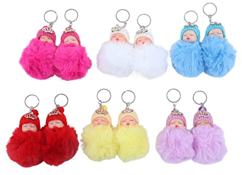 Baby Schlüsselanhänger, Schlafende Niedliche Baby-Puppen, Puppen Anhänger 12er Set for Geschenke, Dekoration, Sammler, Reisen