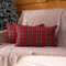 CARRIE HOME Rotes Tartan Plaid Weihnachten Lendenkissen 30,5 x 50,8 cm Set mit 2 roten schottischen Weihnachten Lendenwirbelkissen traditionelle Weihnachtsdekoration für Wohnzimmer, Couch, Sofa