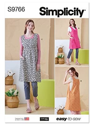 SIMPLICITY Elaine Heigl Designs A SS9766A Damen-Schürze, XS-S-M-L-XL