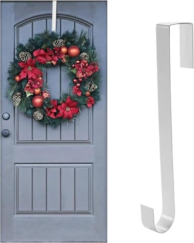 Buystarget Over Door Hanger Wreath Christmas Hook Xmas Decoration Strong Metal Holder UK