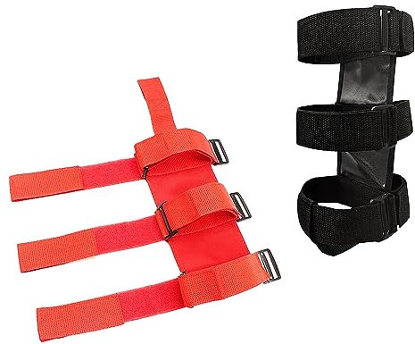 2 x supporto per estintore per auto, regolabile, estintore, cinghia di ricambio per Jeep Wrangler Polaris Ranger, Can Am Maverick ecc. (nero + rosso)