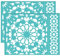 OLYCRAFT 2 Stück Selbstklebende Siebdruckschablone Blumenmuster Netzübertragungsschablone Bodenfliese Marokkanische Alhambra Siebdruckschablone Zum Malen Auf Holz DIY T-Shirt Stoff - 28x22cm