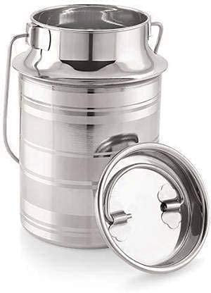 BishtHub Pot à lait en acier inoxydable avec couvercle - 2 litres