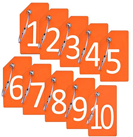 Silicone Luggage Tag with Name ID Card to Quickly Spot Suitcase(Orange 10)