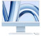 Apple 2023 iMac all-in-one desktop computer with M3 chip: 8-core CPU, 10-core GPU, 24-inch 4.5K Retina display, 8GB unified memory, 512GB SSD storage, matching accessories. Works with iPhone; Blue