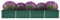 Gecheer Garten-Hochbeet Blumentopf Pflanzkübel Blumenkasten Pflanzkasten Pflanzgefäß Pflanzbeet Gartenbeet Frühbeet Garten Verzinkter Stahl 320x80x45 cm Grün