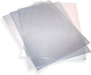 25 hojas de acetato A3 de 240 micras de plástico PVC transparente resistente cubierta transparente de acetato para encuadernaciones protectoras, plantillas, grabado y manualidades