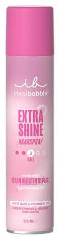 invisibobble Extra Shine Haarspray, Sofortiger Glanz, UV-Schutz, kein Verkleben, starker Halt, vegan, für alle Haartypen, 200ml