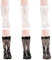Tyqour 6 Paar Damen Spitze Strümpfe Schwarze Halloween-Strümpfe,Dünne Transparente Spitzenstrümpfe Ausgehöhlte Spitze Knie Strümpfe Ultradünne Sexy Kniestrümpfe,Oktoberfest Socken Damen Schwarz Weiß