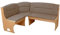 moebel direkt online Eckbank 125x165 cm Truheneckbank Buche-Nachbildung/Cappuccino
