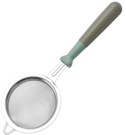 Fat Skimmer for Cooking - Kitchen Fine Mesh Food Strainer - Multipurpose Hot Pot Foam Skimmer Spoon for Gravy, Cooking