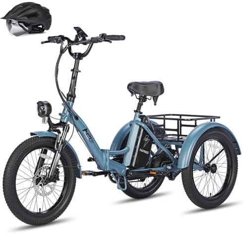 Fafrees F20 Mate E Bike Dreirad Klapprad 48V [ Offiziell ] Elektro Dreirad für Erwachsene, Herren E Bike Damen Hydraulische Scheibenbremsen, Fatbike Elektrofahrrad Lastenrad Ebike 65N.m, E Trike IPX5