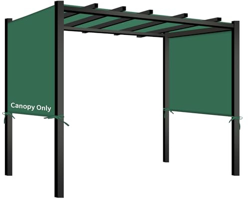 17x6.8 Ft Universal Pergola Replacement Canopy, Outdoor Canopy Shade Cover(Cover Only) (Green)