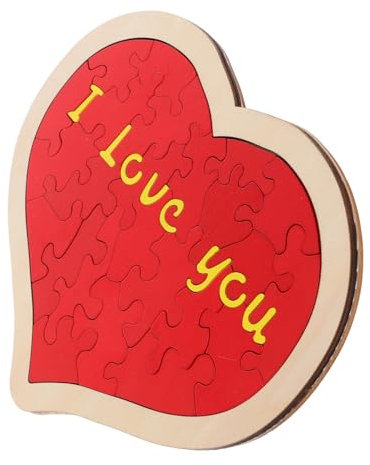 VICASKY Herz Puzzle Aus Holz Für Valentinstag Mit Rote Herz Puzzlebrett Romantische Dekoration Handwerk
