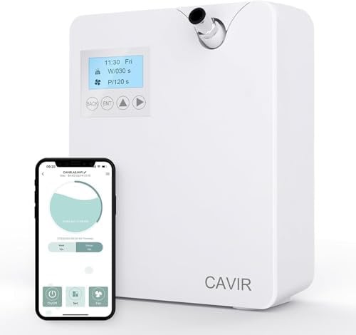 Cavir Aroma Diffuser for Fragrance Oils, Wterless Kondensationsvernebelung, 300 ML Ölflasche, Lange Lebensdauer, Abdeckung bis 2000 SQFT des Duftes, kann mit HAVC-System verwendet Werden