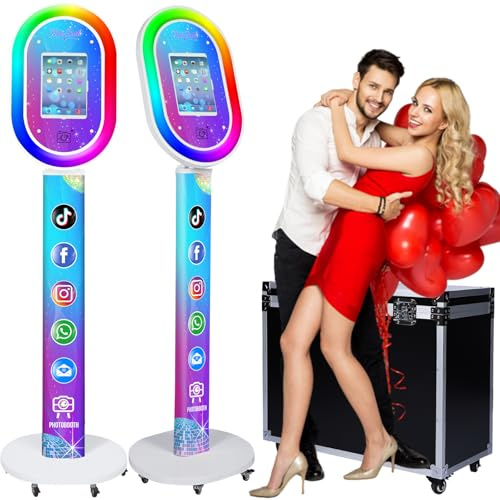 ZLPOWER Fotoautomaten für iPad 26,7 cm (10,2 Zoll), 10,5 Zoll, 11 Zoll, 12,9 Zoll, 12,9 Zoll, 33 cm (10,2 Zoll), 27,7 cm, 33 cm, Selfie-Station, individuelles Logo, Photobooth-Maschine mit
