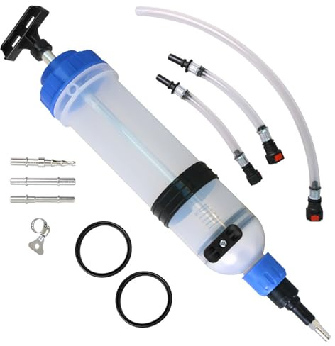 THINCAN Double manuel d'utilisation pour pompes de vidange d'huile 1500 cm³ Instrument de transmission de carburant automobile pour transmission de liquide de frein Outil de lubrification multi-usage