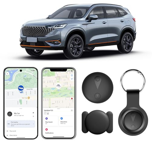 Glitfix GPS Tracker for Vehicles Work with Built-in APP (Compatible with iOS and Android),Mini Car Air Tracker Tag with Magnet Global Coverage,Hidden Car Locator Device,No Monthly Fee or Subscription