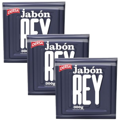 Jabón Azul Rey DERSA 300g – Pack 3 Unidades | Multiusos Colombiano para Higiene, Ropa a Mano y Uso Esotérico | Auténtico Jabón Azul Tradicional