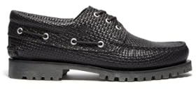 Timberland - Authentic 3-Eye Lug Handsewn Herren-Bootsschuh, Schwarz , 43 EU