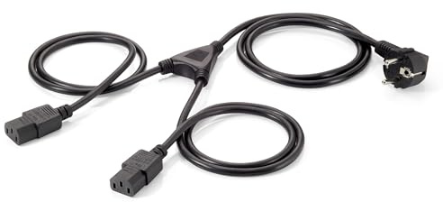 Equip Y-Netzanschlusskabel Schuko -> 2X IEC C13 St/Bu