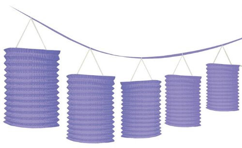 PARTY DISCOUNT NEU Girlande mit Lampions lila, 365 cm