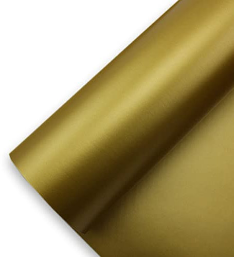 Könighaus (7,23€/m2) Gold Matt Autofolie 200 x 152 cm blasenfrei mit Anleitung