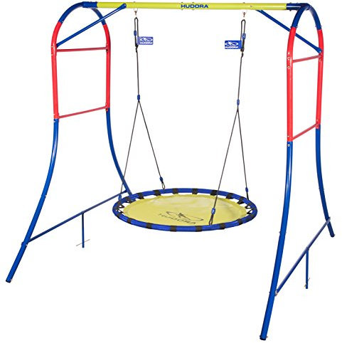 Hudora Balançoire nid 120 cm avec Armature en métal à Bascule – Balancelle de Jardin – 64023
