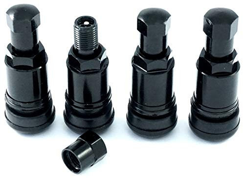 4 Stück 11,3mm Aluminium-Ventile Felgenventile Metall Ventile Schwarz