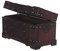 FD00387 Truhe, Holztruhe, Schatzkiste,Kiste, Piratenkiste, Kleinmöbel, Mit Metallbeschlägen Kolonialtruhe, Kolonialstil, Holzbox, mit ornamenten Gr. M bis XXL (Größe M 40cm x 19cm x 22cm)